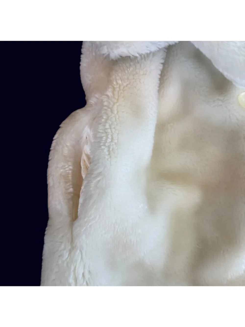 Vintage Weather Tamer White Faux Fur Regal Ethereal Coat 4T